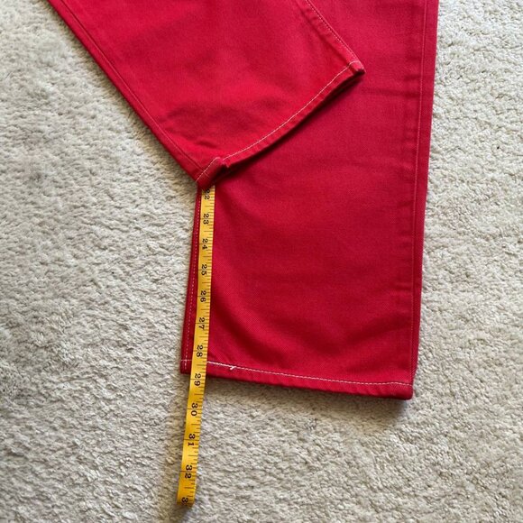 NWT Levi's Ribcage Straight Ankle Bright Red Women's Jeans Size 26/29 - Picture 10 of 12